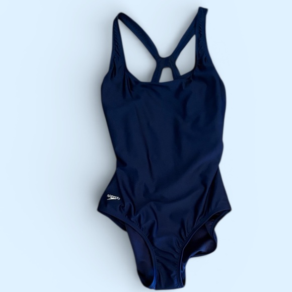 Speedo Nautical Navy One-Piece Swimsuit Size 12 - Picture 4 of 8